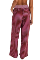Men Striped Wide Leg Sleepwear Pants