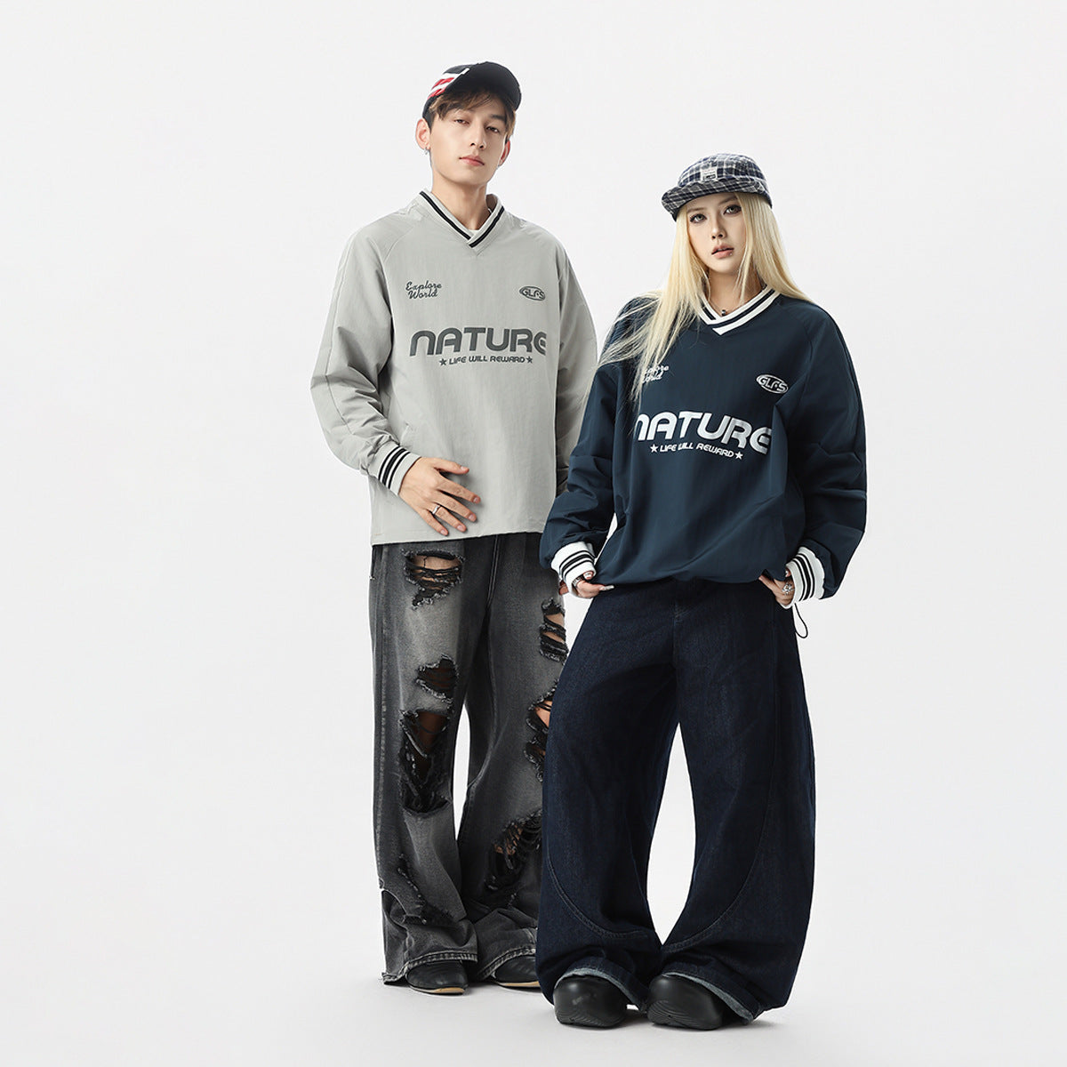 Unisex Casual Pullover Baseball Sweatshirt