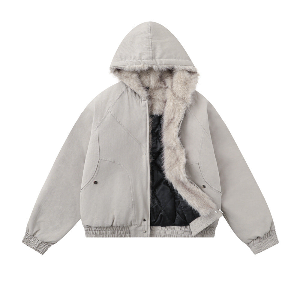 Unisex Cotton Hooded Canvas Jacket