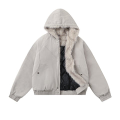 Unisex Cotton Hooded Canvas Jacket