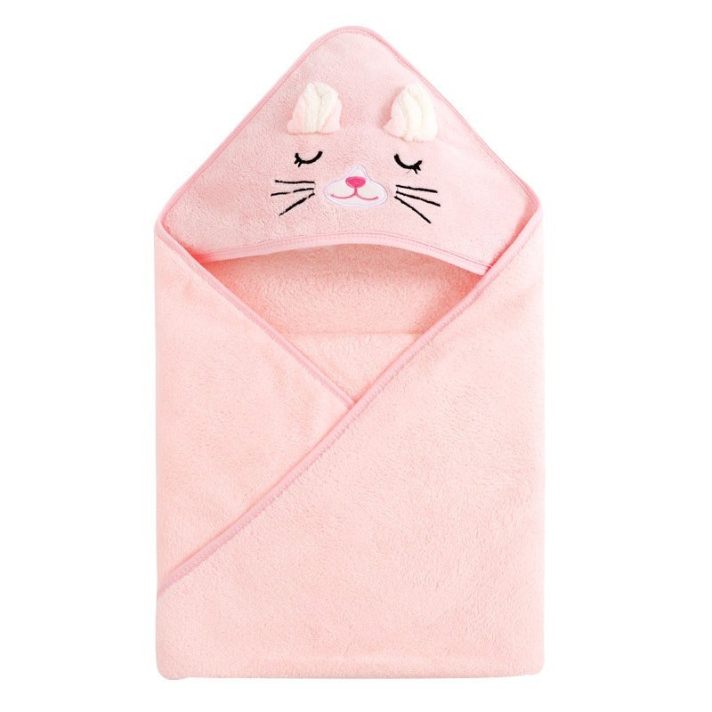 NewBorn Child Baby Cartoon Animal Face Hooded Towel