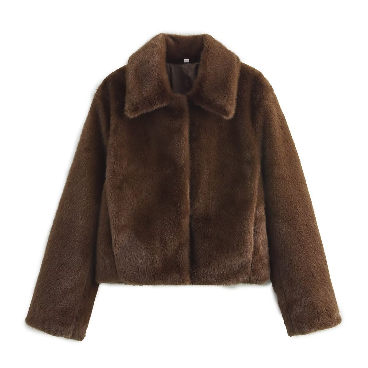 Women Winter Lapel Long Sleeved Woolen Coat
