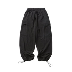 Men Casual Cotton Drawstring Cargo Sweatpants