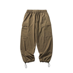 Men Casual Cotton Drawstring Cargo Sweatpants