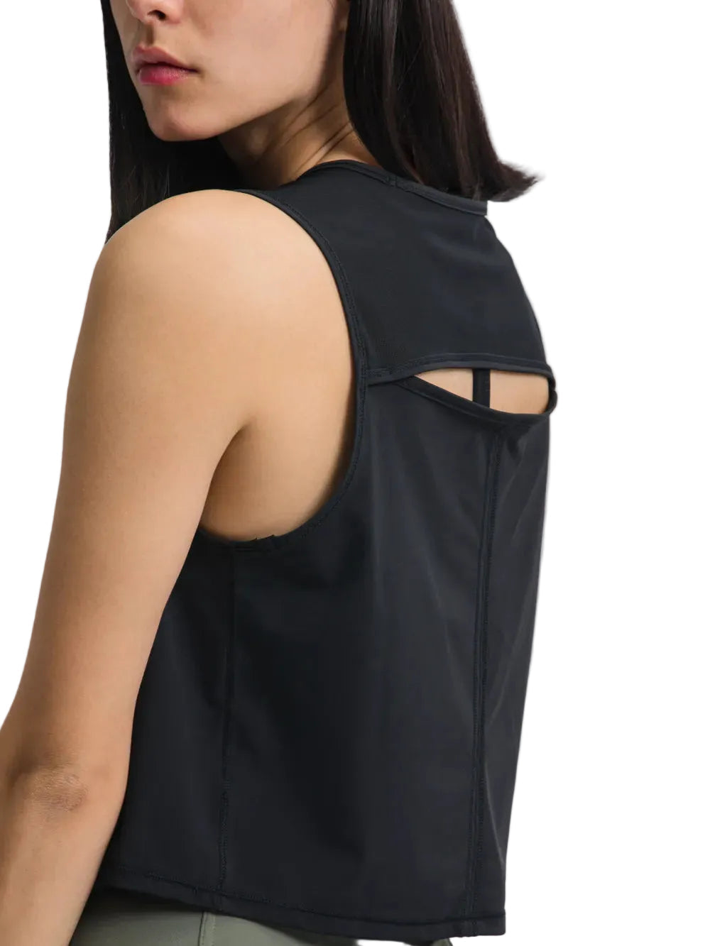 Women Round Neck Cropped Active Tank Top