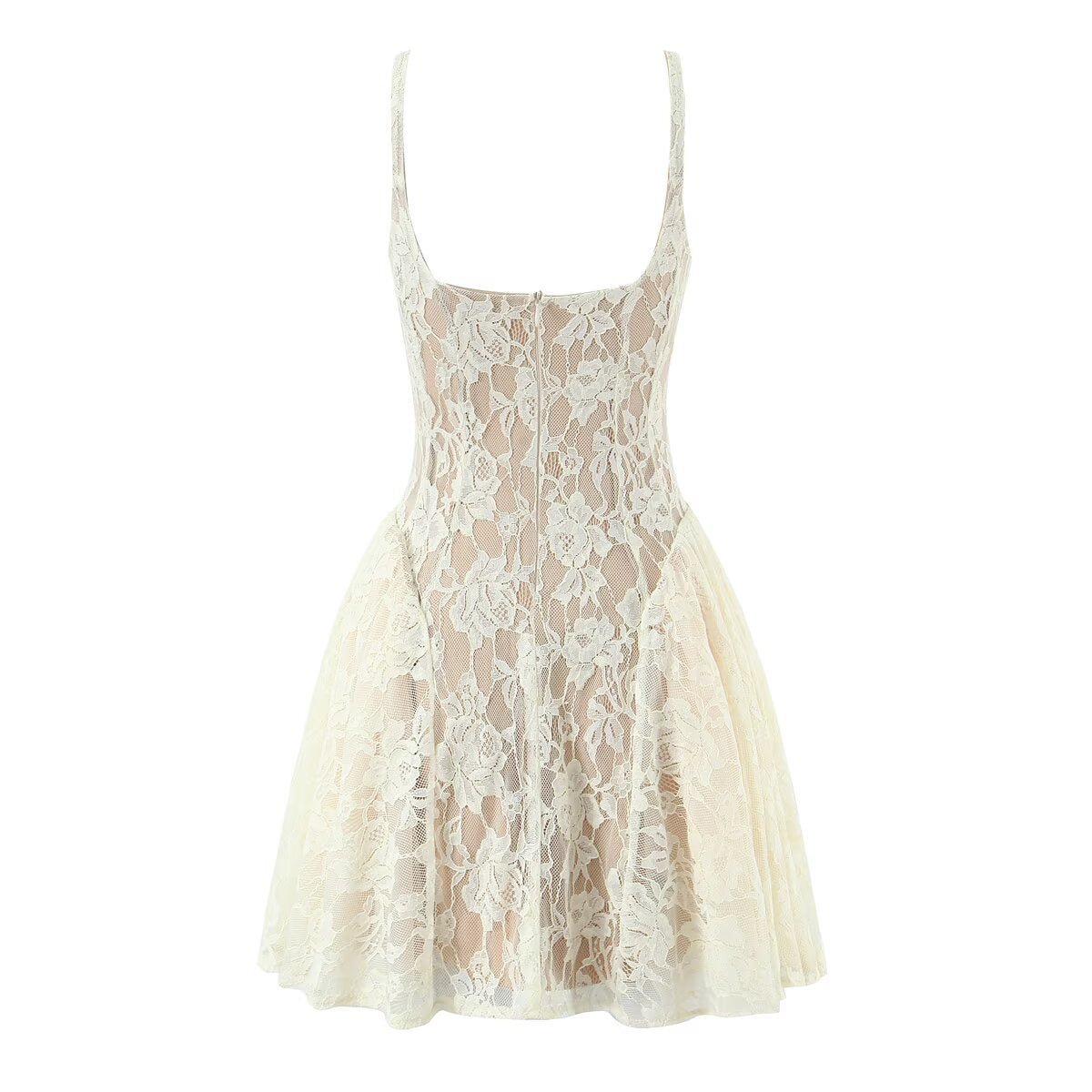 Light luxury camisole slimming low cut lace dress