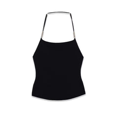 Women Casual Backless Metal Strap Tank Tops