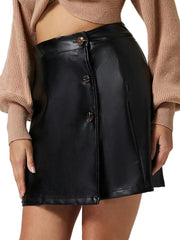 Women Buttoned High Rise Mini Skirt