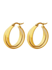 Accessories Women Double U-shaped Titanium Earrings