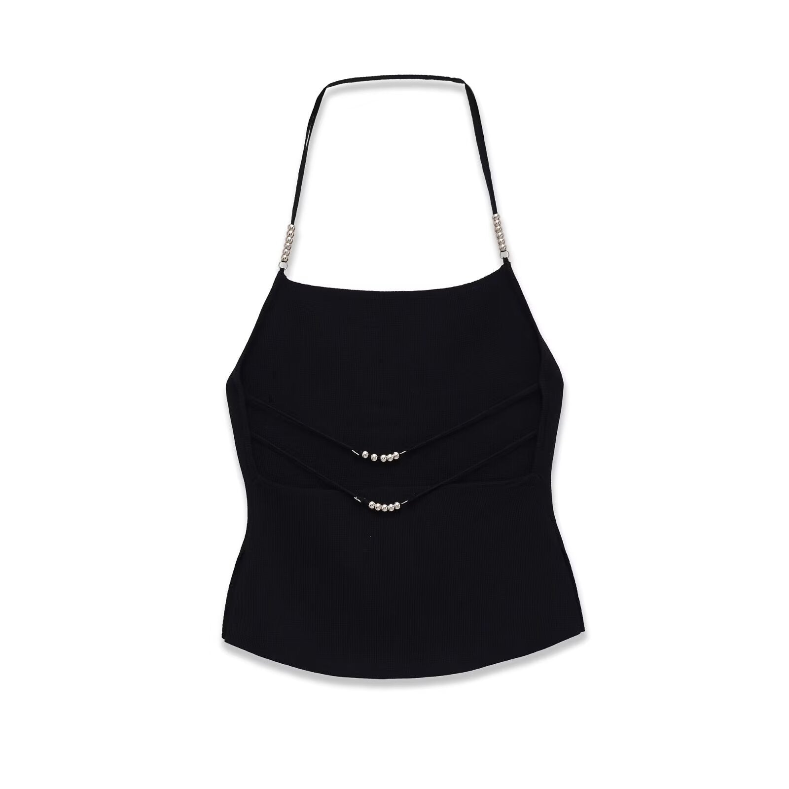 Women Casual Backless Metal Strap Tank Tops