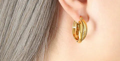 Accessories Women Double U-shaped Titanium Earrings