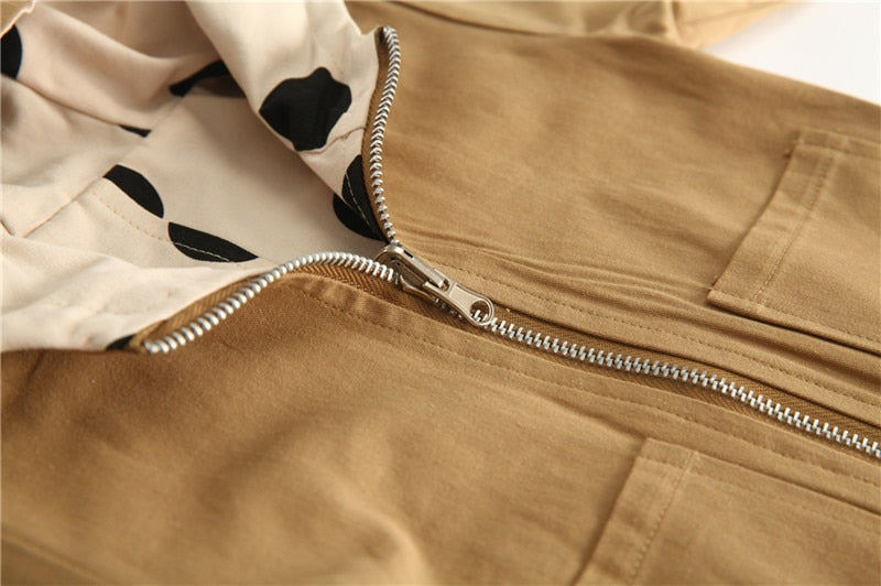 Baby Kids Toddler Reversible Polka Dot Windbreaker Trench Coat