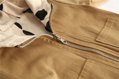 Baby Kids Toddler Reversible Polka Dot Windbreaker Trench Coat