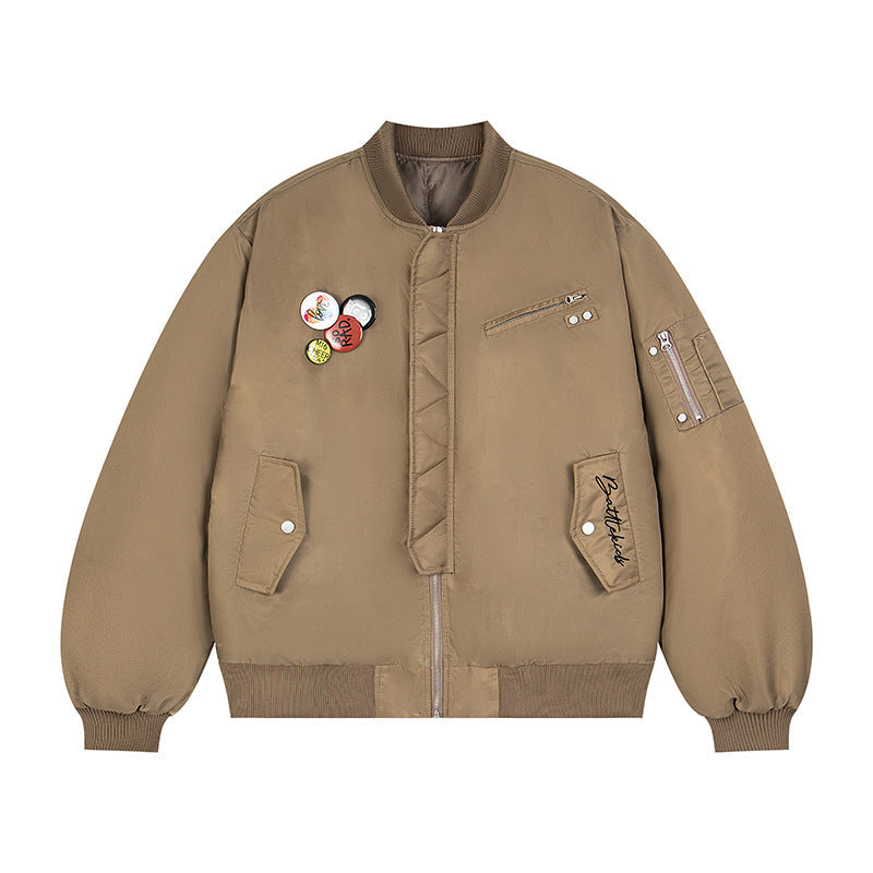 Kids Embroidered Badge Bomber Jacket