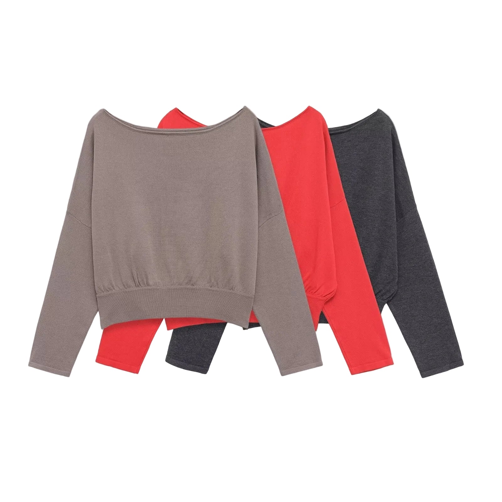 Women Casual Soft Long Sleeved Knitted Sweaters