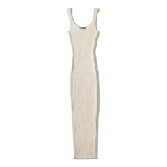 Women Sleeveless Rib Knitted Stretchable Dress
