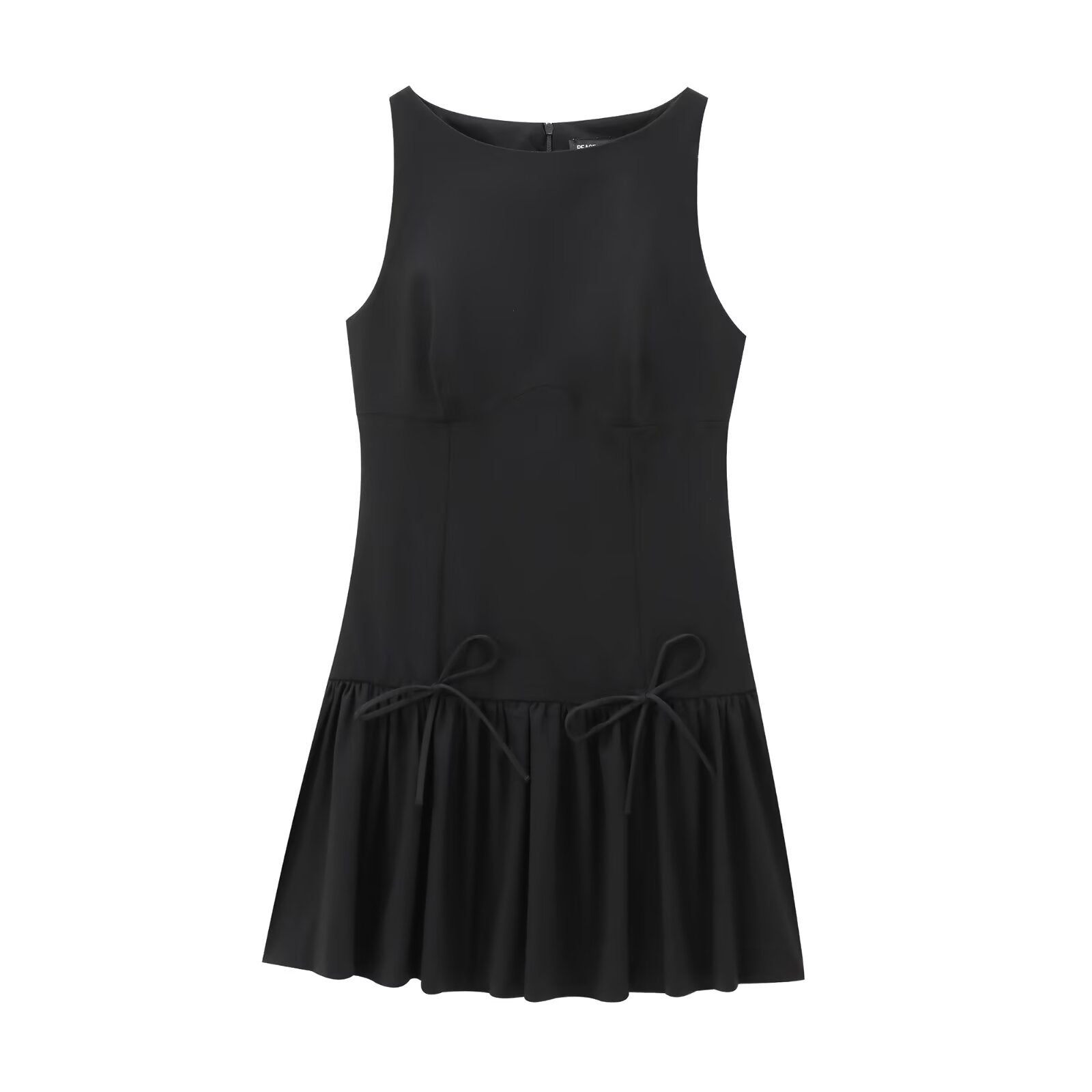 Women Casual Sleeveless Bow Dress