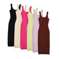 Women Summer Casual Bodycon Knitted Dress