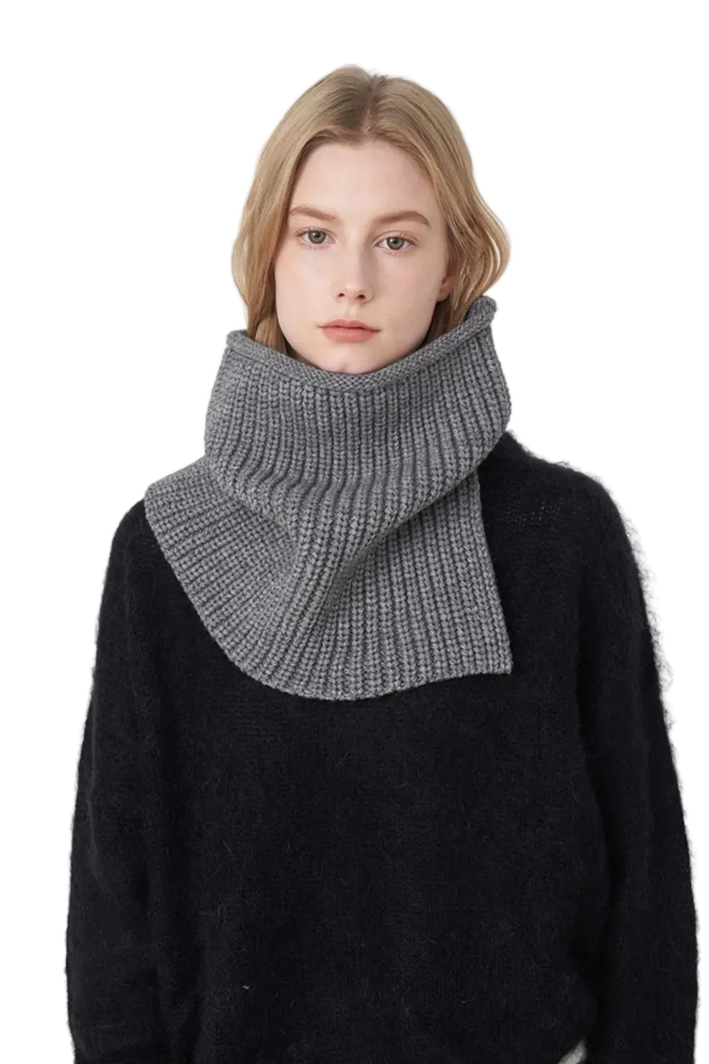 Accessories  Women Slit Pullover Knit Scarf