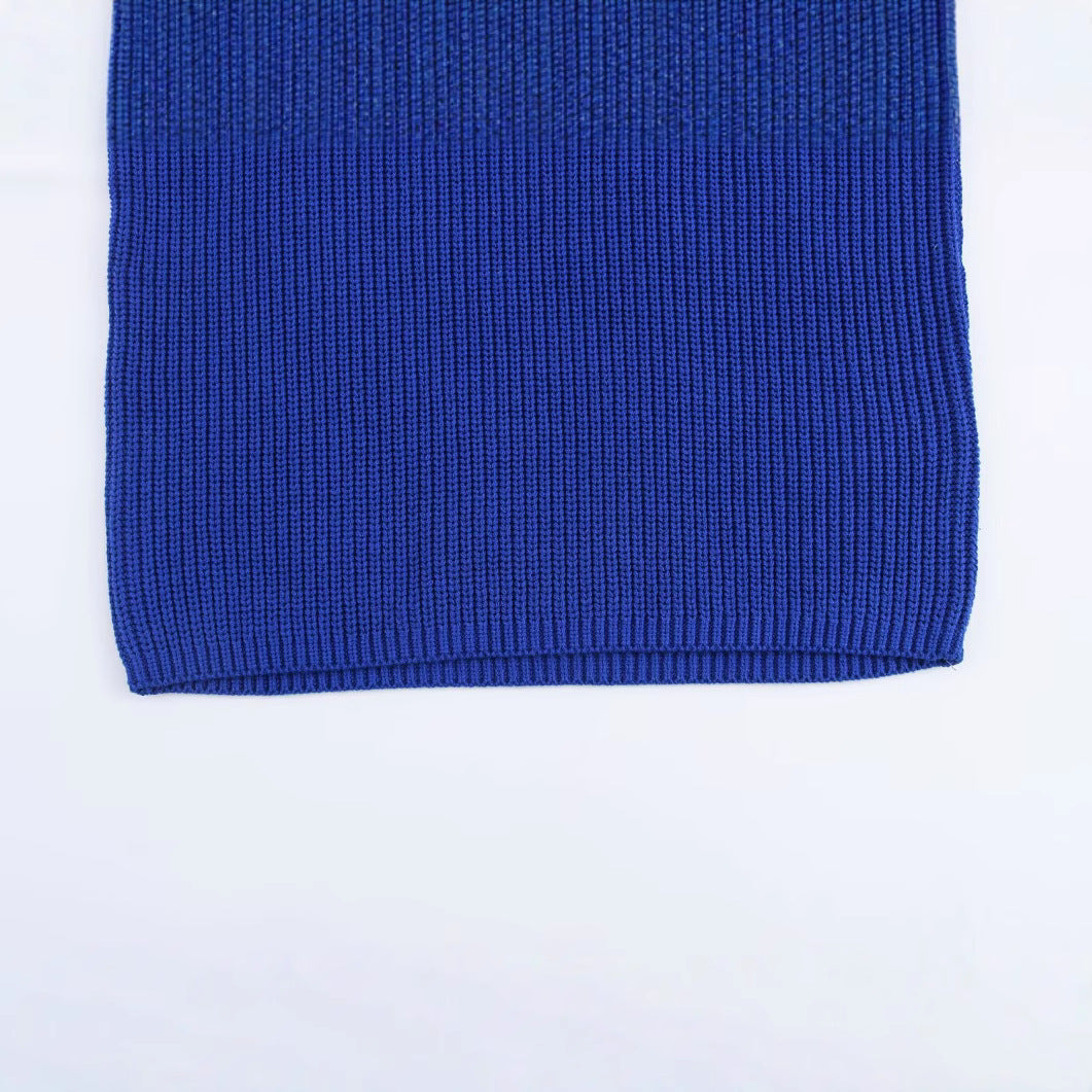 Women Casual Round Collar Pullover Knitted Sweater
