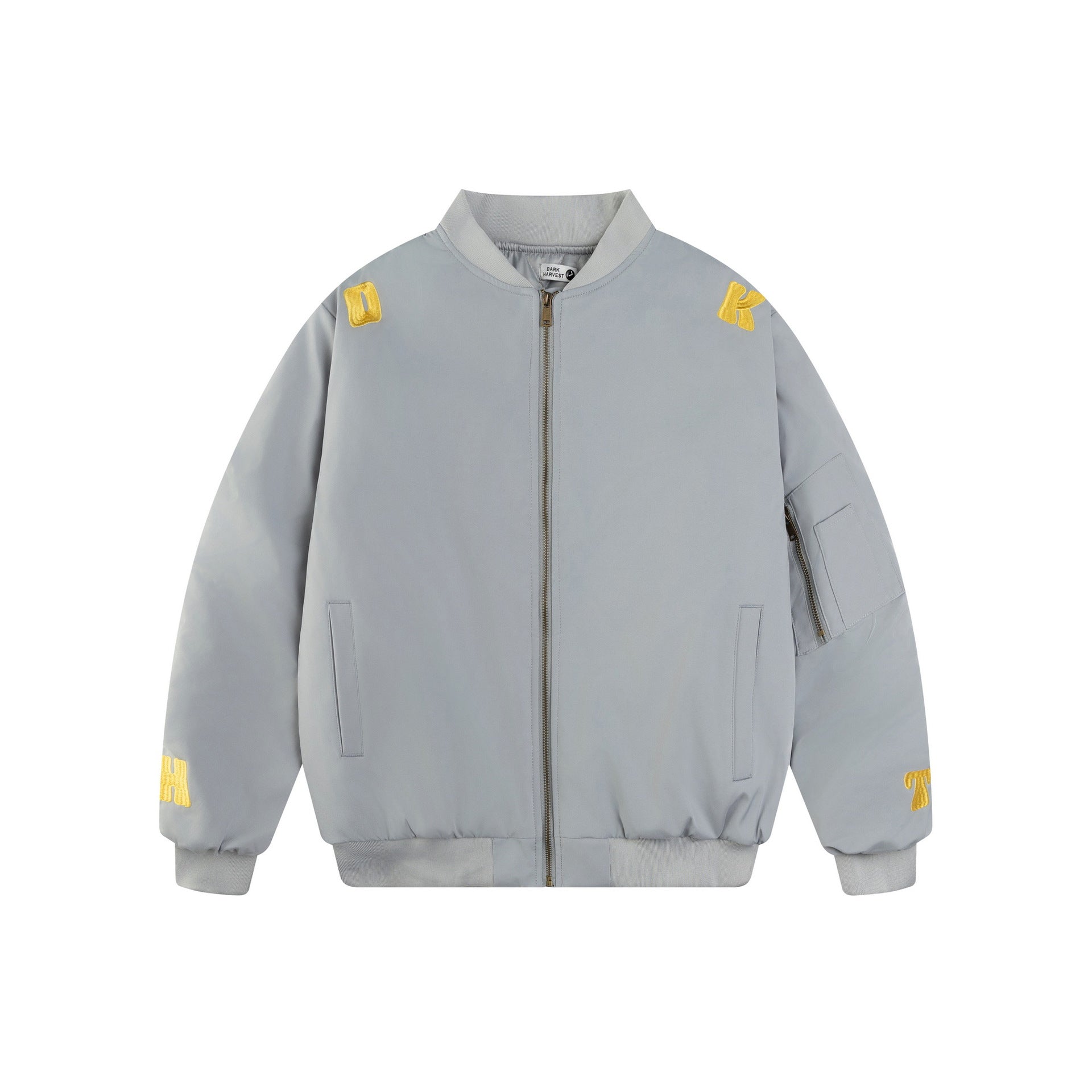 Unisex Embroidered Letter Varsity Jacket