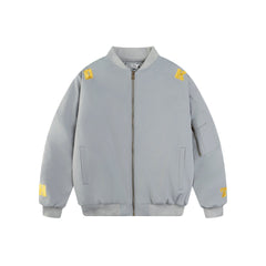 Unisex Embroidered Letter Varsity Jacket