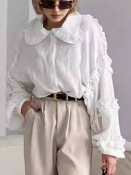 Women Casual Asymmetrical Sleeve Shirt