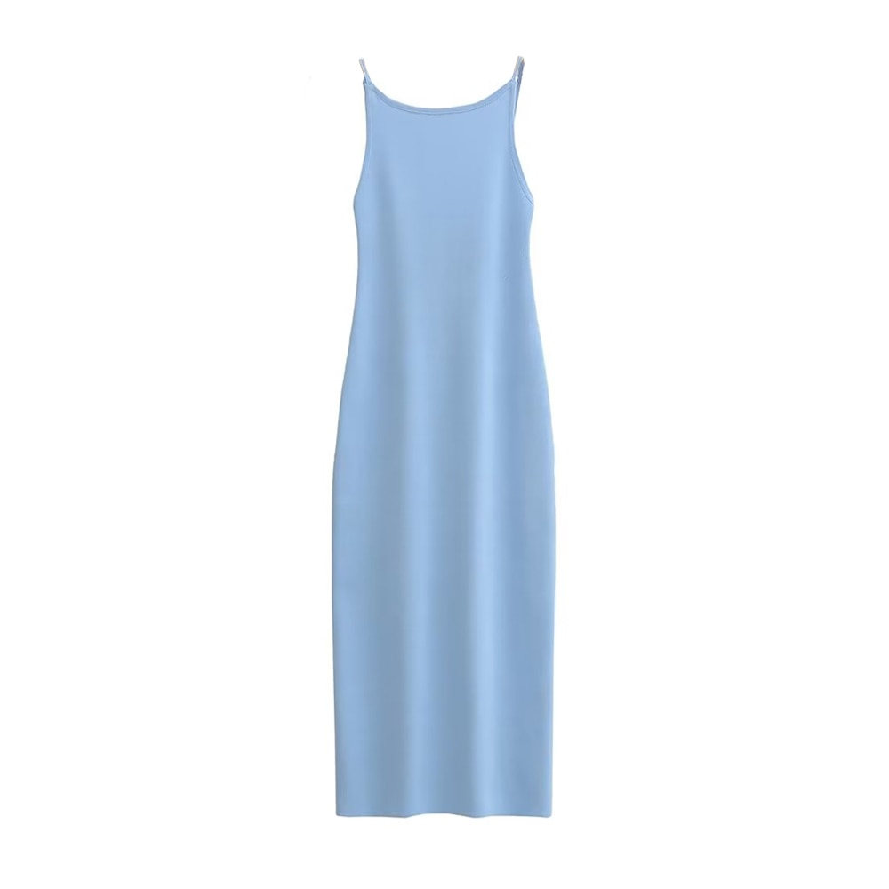 Women Casual Knit Strap Midi Dress