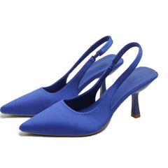Accessories Women Pointed Toe Kitten Heel Slingback Pumps