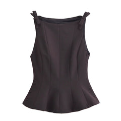 Women Casual Short Style Bow Shirt