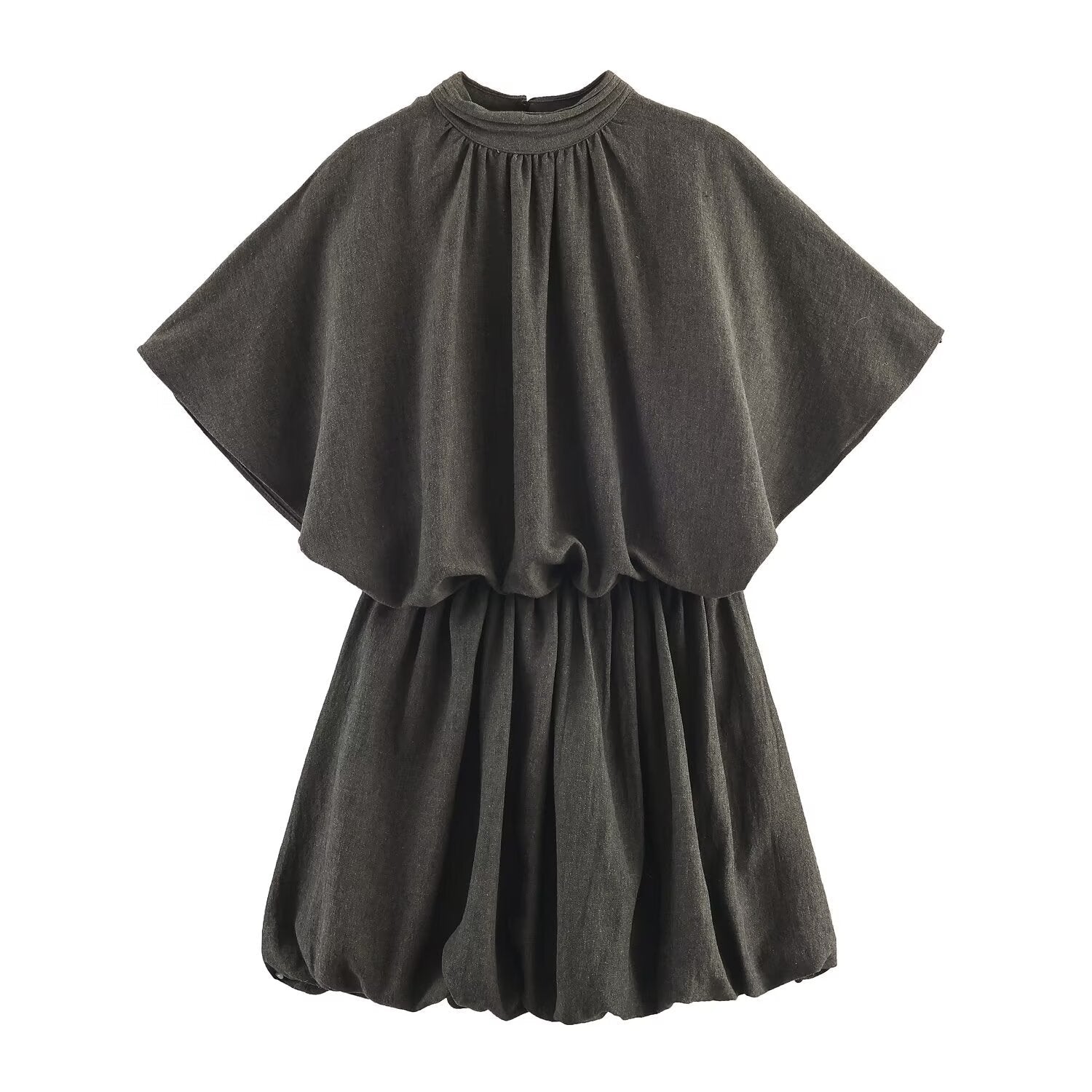 Women Casual Pullover Balloon Mini Dress