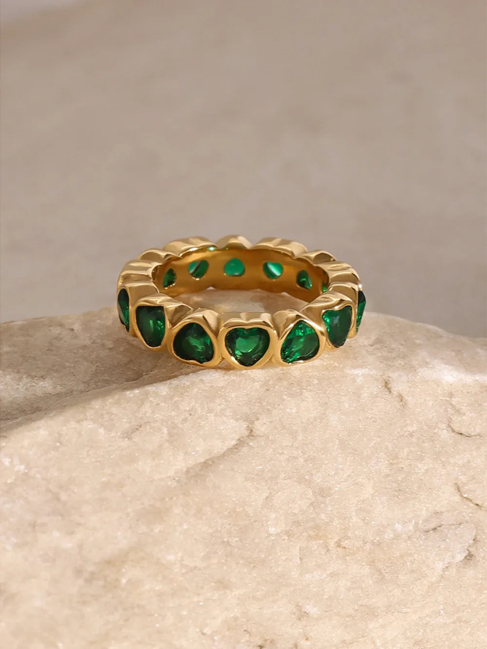 Women 18K Gold-Plated Inlaid Zircon Rings