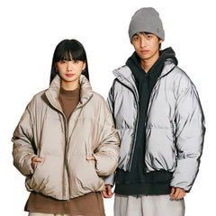 Unisex Stand up Collar Puffer Jacket