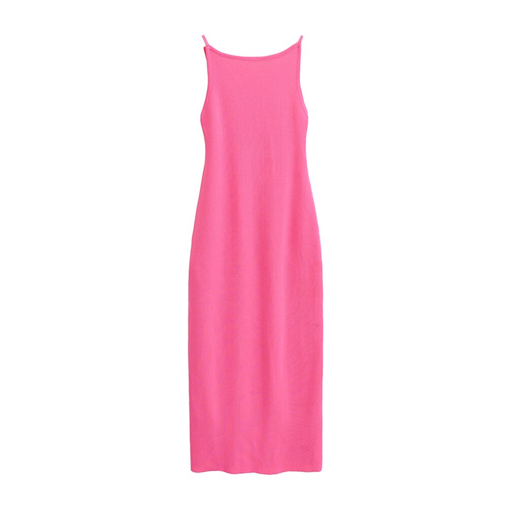 Women Casual Knit Strap Midi Dress