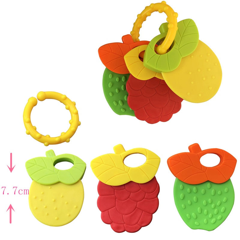 Newborn Baby Fruit Style Soft Rubber Food Grade Silicone Teethers