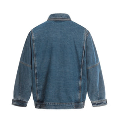 Men Trucker Button Up Denim Jacket