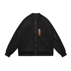 Men Multi-Pocket Loose Bomber Jacket