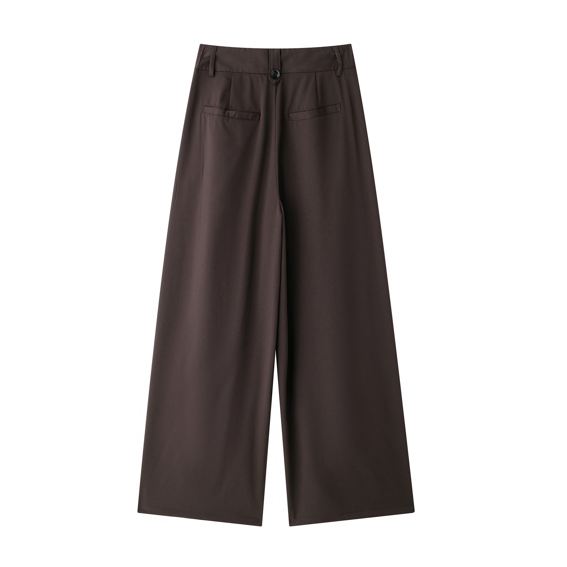 Women Casual Loose Double Pleated Straight Leg Pants