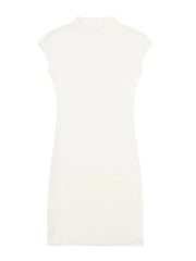 Women Vintage Stretch High Knit Mini Dress
