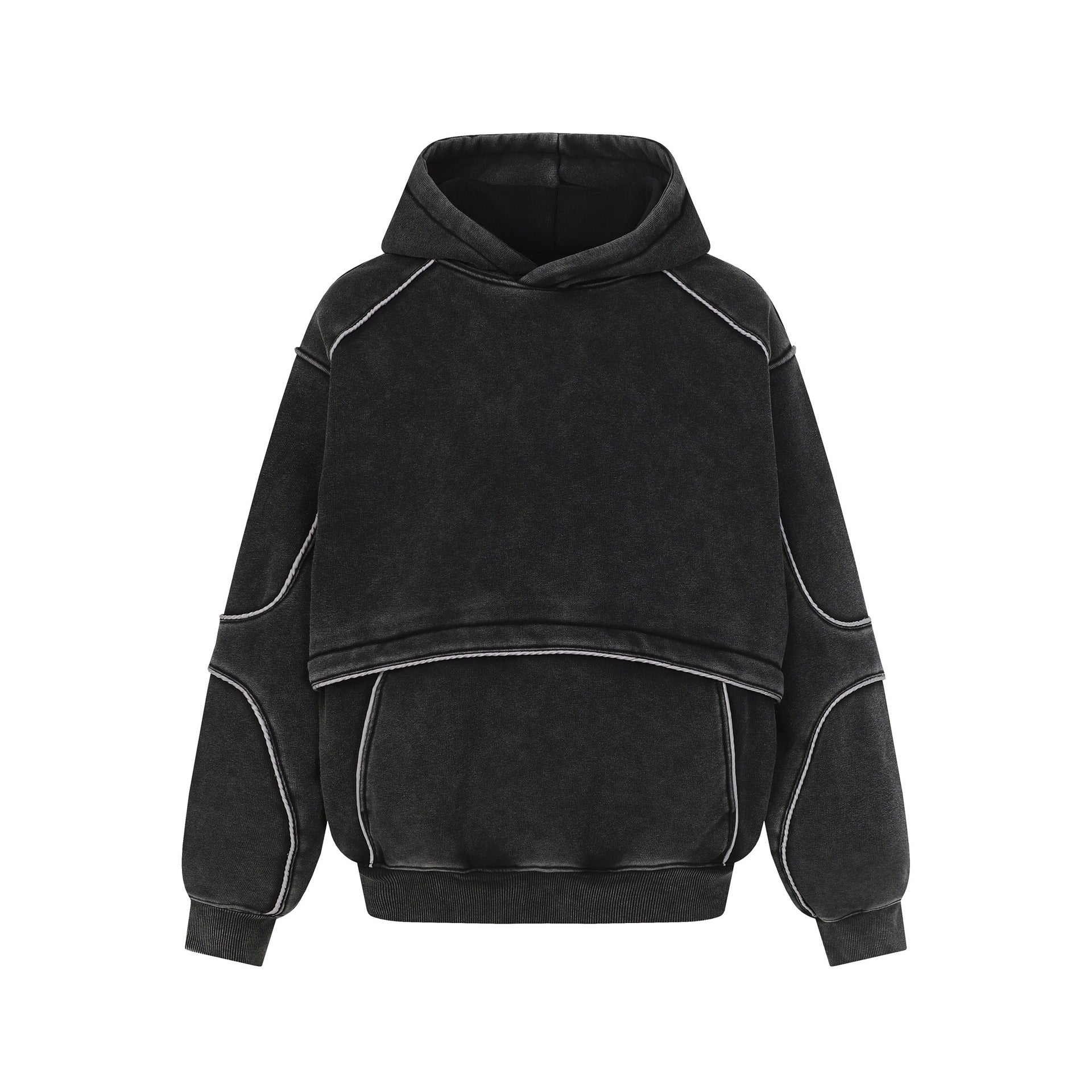 Men Washed Hooded Sweatshirt