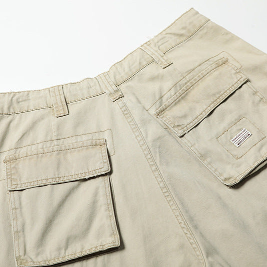 Men Casual Soft Denim Cargo Shorts