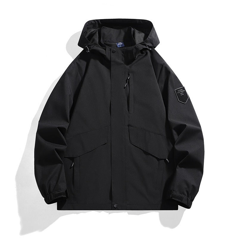 Unisex Long Sleeve Cotton Hooded Jacket