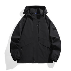 Unisex Long Sleeve Cotton Hooded Jacket