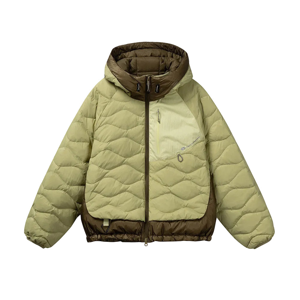 Kids Diamond Stitch Padded Hooded Jackets