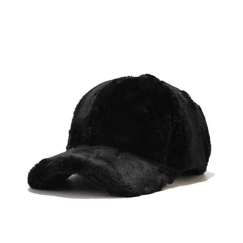 Accessories Women Warm Rabbit Fur Thick Plush Caps