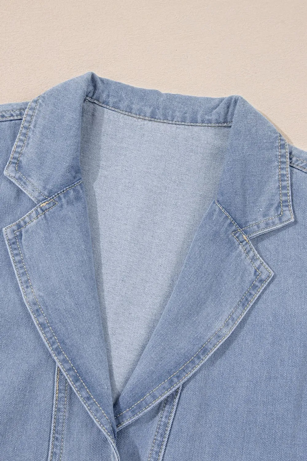 Women Cap Sleeve Denim Babydoll Dress