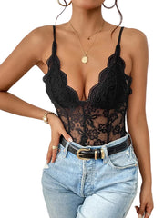 Woman Elegant Lace Intimate Bodysuit