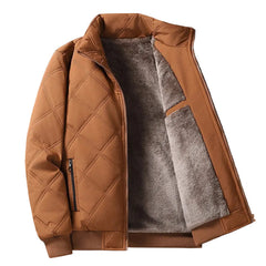 Men Casual Cotton Standing Collar WindBreaker Cotton Jacket