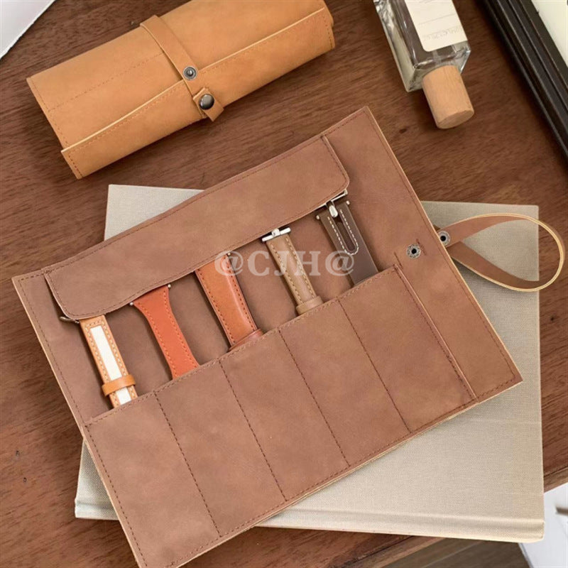 Accessories Wristband Matte PU Roll-Up Watch Organizer Case