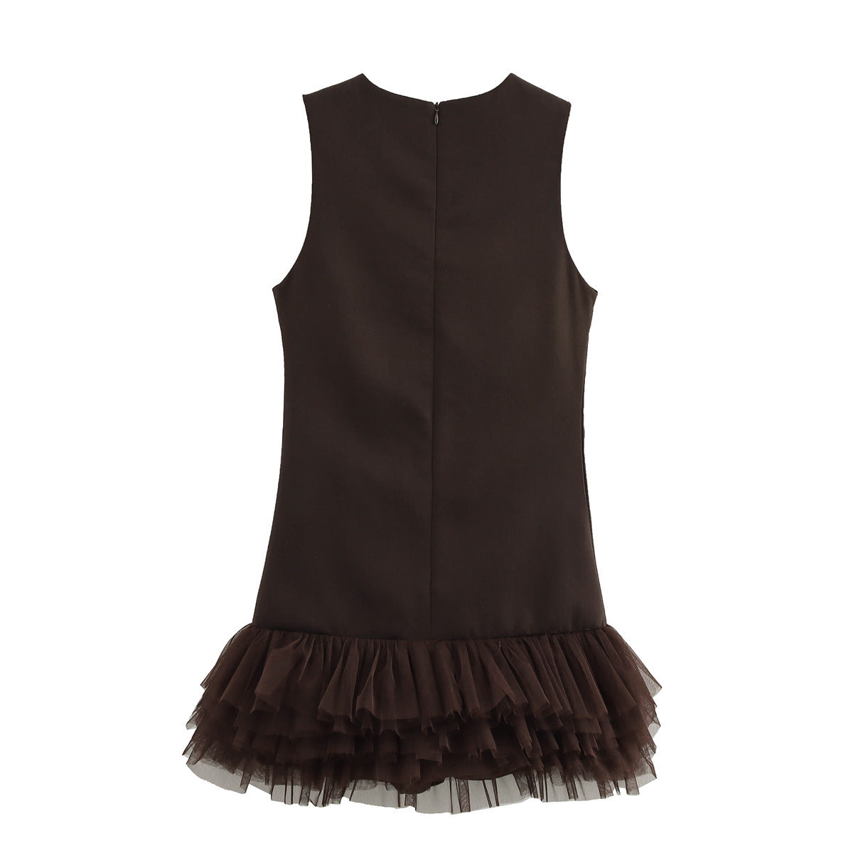 Women Casual Round Collar Sleeveless Short Dress